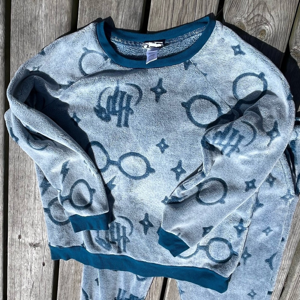 Wizarding World HARRY POTTER Cozy Fleece 2 PC Pajama‎ Set Size L Lounge Joggers